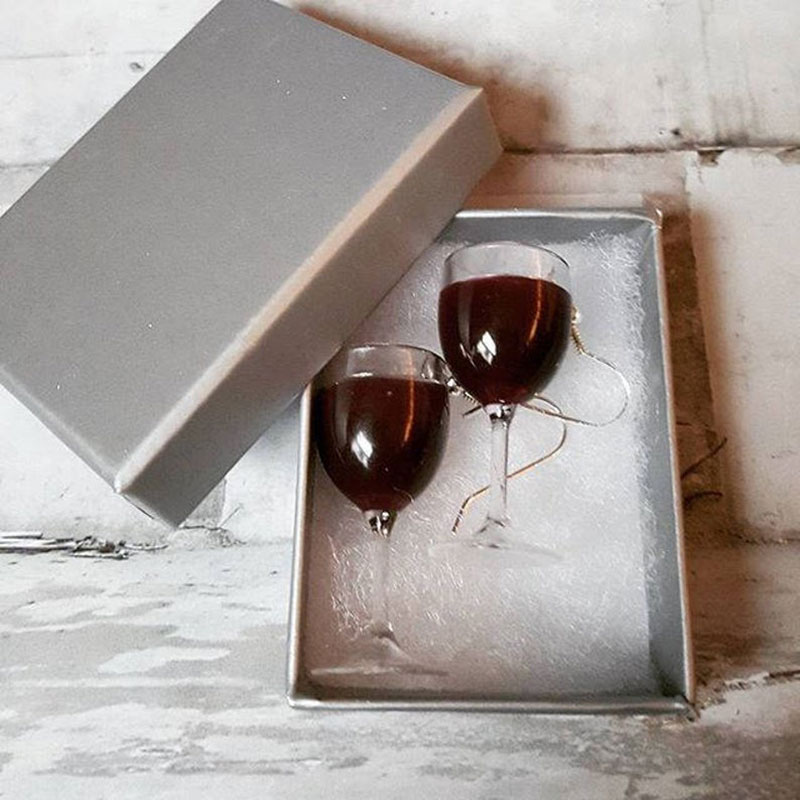 Pendientes de copa de vino tinto para mujer, colgantes con personalidad a la , aretes de tuerca de Goblets de vino tinto, de joyería