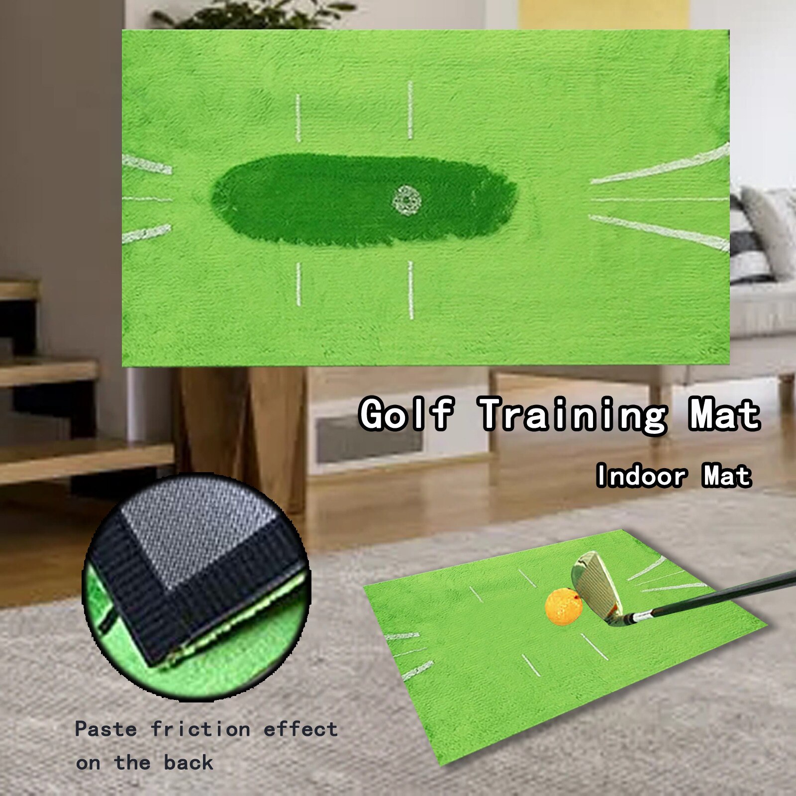 Golf Training Mat Swing Detectie Batting Mini Golf Praktijk Training Aid Game Golf Training Mat En 4Pc Klinknagels Games: Mat