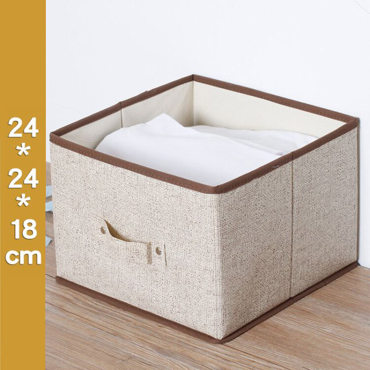 Wardrobe Hanging Organizer Storage Drawer for Clothes Cotton Linen Sundries Box Baskets Underwear Organizador De Bolsos De Mujer: square