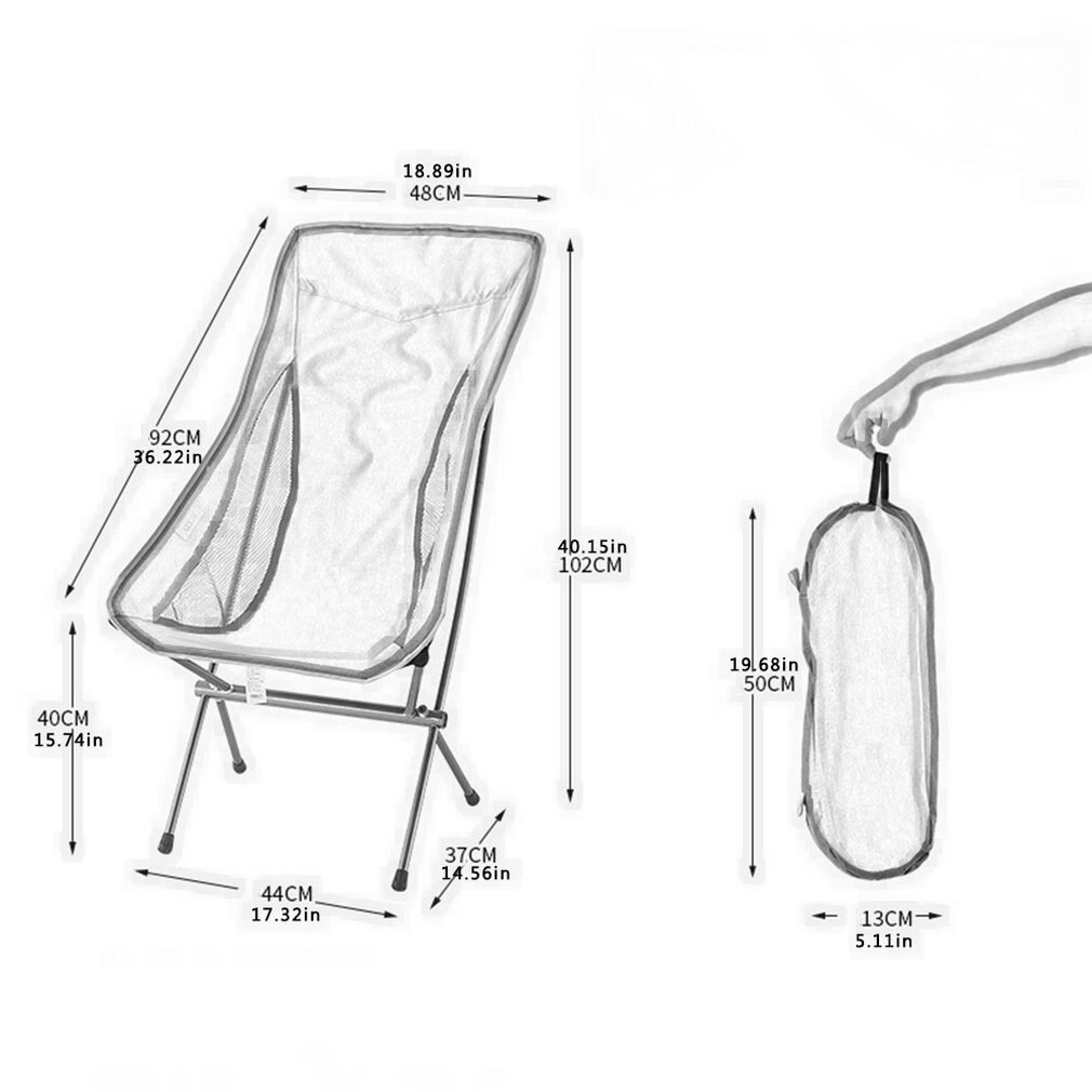 Outdoor Klapstoel Strand Stoel Rugleuning Stoel Maan Stoel Draagbare Camping Vissen Stoel Strand Stoel Rugleuning Stoel