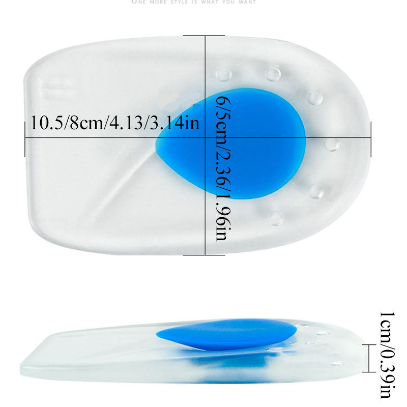 1 paar Siliconen Gel inlegzolen voet pad hiel Kussen Mannen Vrouwen zolen Hoge Hak Inserts pijn verlichten protector Spur Ondersteuning schoen pad