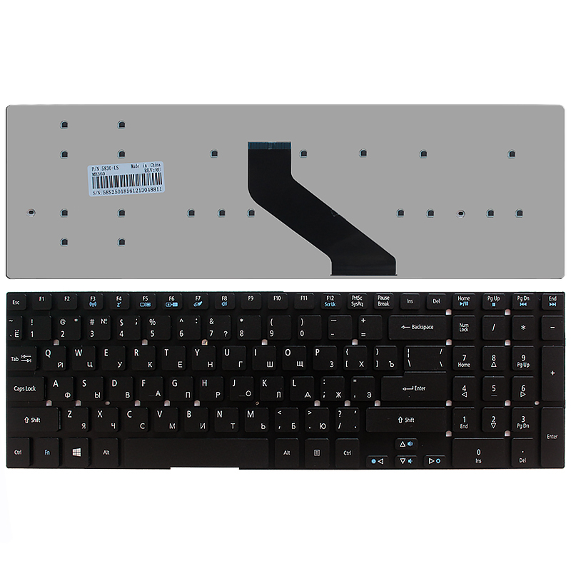 Teclado de portátil ruso para Acer Aspire, ES1-512, ES1-711, ES1-711G, ES1-531, ES1-572, ES1-731, ES1-731G, E5-731