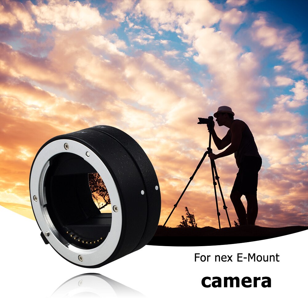 Macro Extension Tube Adapter Ring for Sony NEX E-Mount Cameras - Metal Construction, 59g