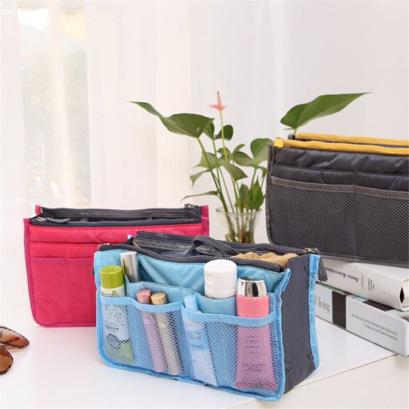 1 unidad grande de viaje bolsa de cosméticos bolsas de maquillaje de Nylon impermeable bolsa de cosméticos de viaje organizador estuche necessarios bolsa de aseo