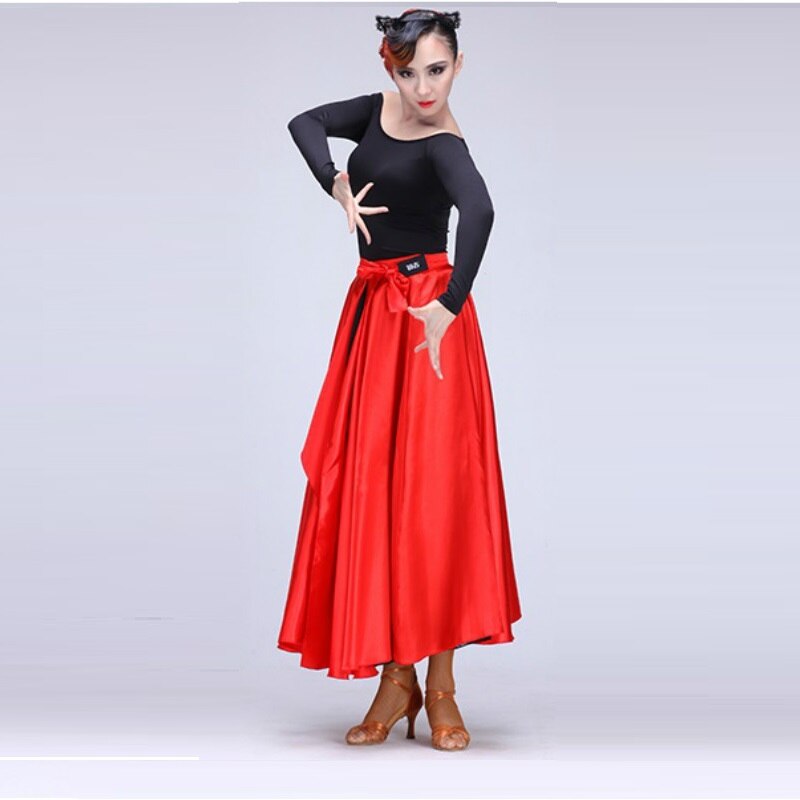 Lady Latin Dance Skirt Female Pasodoble Dance Skirt Cape Performance Competition Wear Female Dancing Wear B-6824