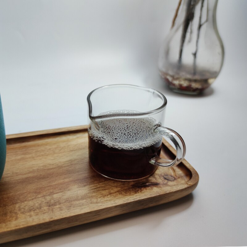 3oz/70ml Double Wall Insulated Espresso Measuring Glass Cup Mugs Shot Glass Milk Frothing Pitcher by Barista Basics with 2 Spout