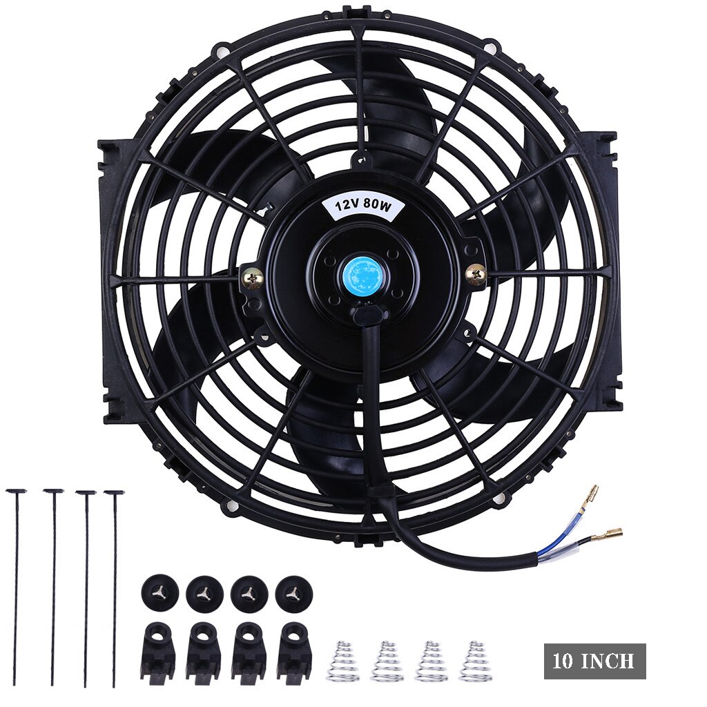10/12/14 Inch Electric Fan 12V Radiator Oil Cooling Car Truck ATV Boat RV Electric Cooler Fan Car Electrical Appliances #Ger: 10 Inch