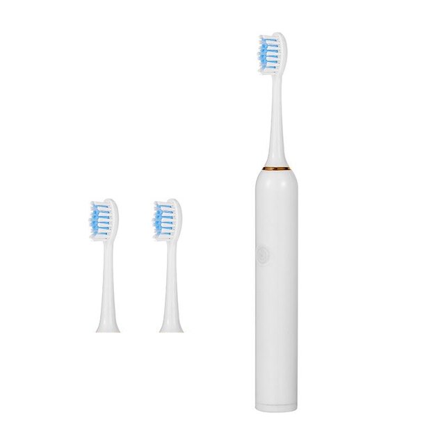 Ultrasonic Soft Bristle Electric Toothbrush Long Battery Life Sonic Tooth Brushes Home Couple Whitening Electric Toothbrush: White