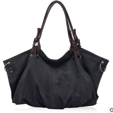 neue frauen Tasche Lässig Tasche Große Kapazität Handtasche Schulter Bote Tasche Viele Farben BD866: Schwarz