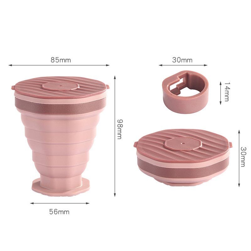 1pc Kaffee Becher Reise Faltbare Silikon Tasse Klapp Wasser Tassen Lebensmittel Klasse Küche Trinken Ware Becher Tee Kaffee Tassen