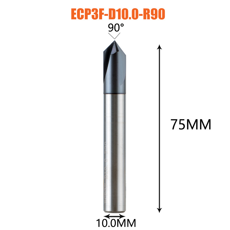 1pc canto arredondamento chanfro fresas 3-12mm rebarbação cnc madeira metal roteador bit chanfradura fresa canto redondo sobre bit: 22 milímetros