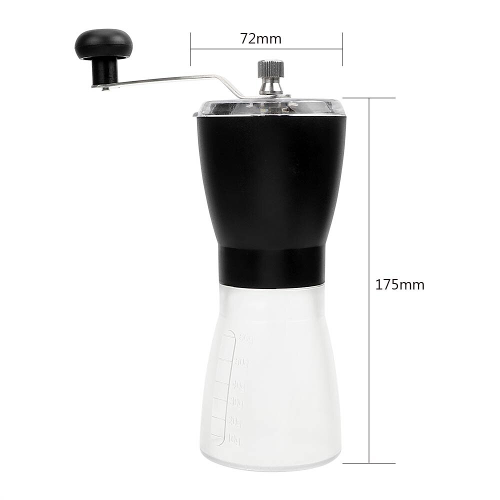 Hilife home kitchen tool handmatige koffiemolens koffiebonenmolen abs keramische kern stalen handkoffiemolen