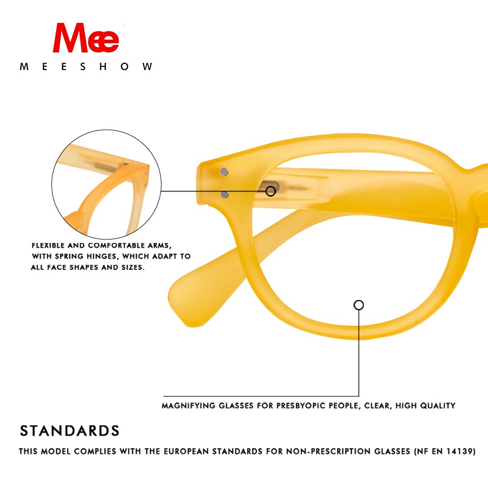 Meeshow Leesbril Vrouwen Eyeglasse Retro Zomer Kleurrijke Presbyopie Bril Franse Mode Leesbril