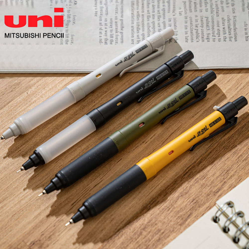 crayon mécanique UNI limité M5-1009GG, interrupteur à gaine en caoutchouc souple, double moule de Rotation du plomb 0.5mm/0.3mm