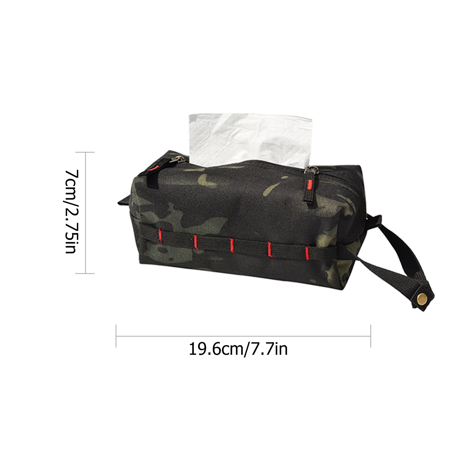 Caja de pañuelos de tela Oxford impermeable, dispensador de pañuelos faciales, bolsa de almacenamiento para acampar al aire libre y senderismo: C