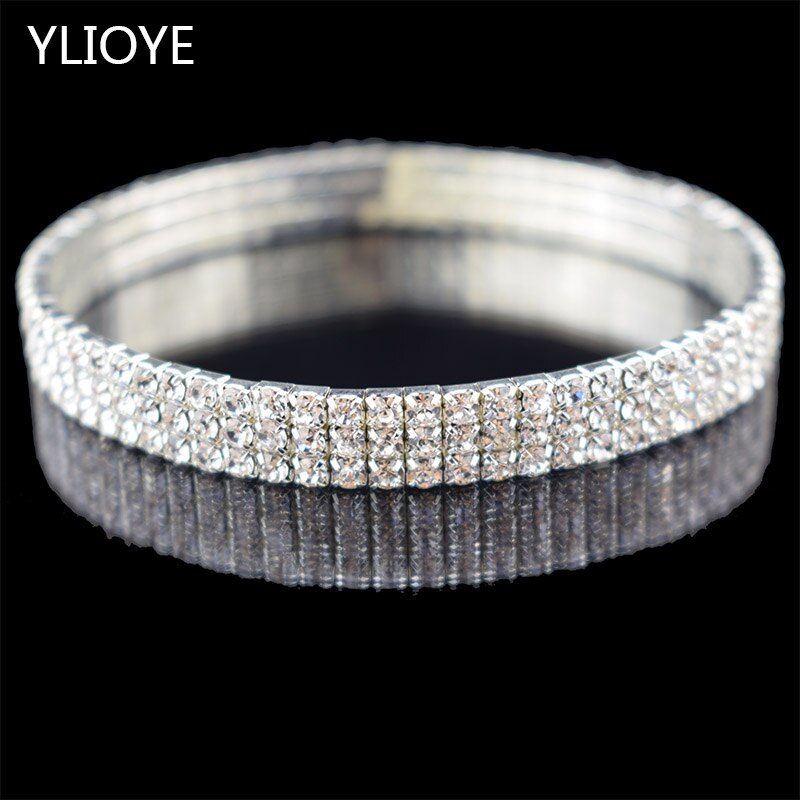 YLIOYE Jewelry Anklets for Women Foot 1/2/3 Rows Crystal Stretch Anklet Stretchable Barefoot Sandals Bracelet ankle the Female