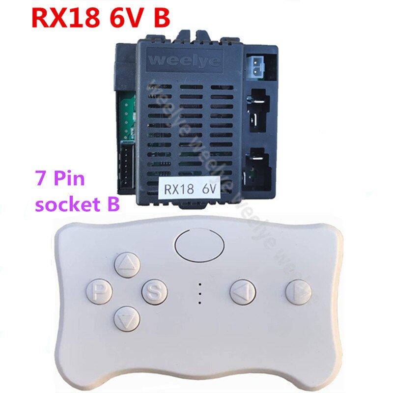 Weelye RX18 12V bambini alimentato giro su auto 2.4G telecomando e ricevitore Bluetooth per bambini parti di ricambio per auto elettriche: RX18 TX1 6V B