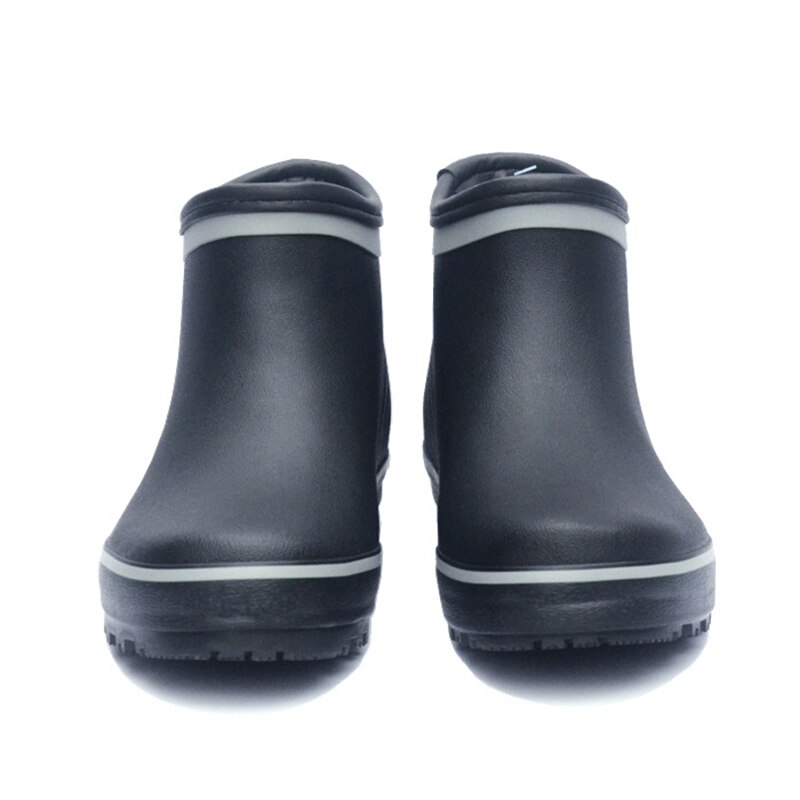 Winter Gummi Rain Männer Bot Kurze Röhre Niedrigen Knöchel Regen Stiefel Wasserdicht Angeln Galoschen Stiefel