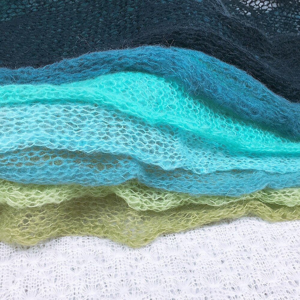 7pcs Pack Newborn Photography Wraps Baby Stretch Knit Wrap Swaddle Infant Photo Shoot Blankets Newborn Shoot Accessories