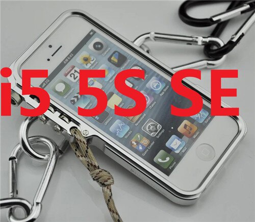 De lujo de gatillo de parachoques de Metal funda para iPhone 6x6 S 6 6 S 7 7 Plus 5 5S SE 4 4S de aluminio funda para el iPhone 7 caso: Silver for I5 5S SE