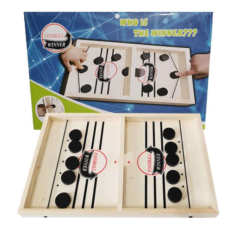 Table Fast Hockey Sling Puck Game Paced Sling Puck Winner Fun Toys Party Game Toys For Adult Child Family Home Board Game: Small 35 X 22 CM