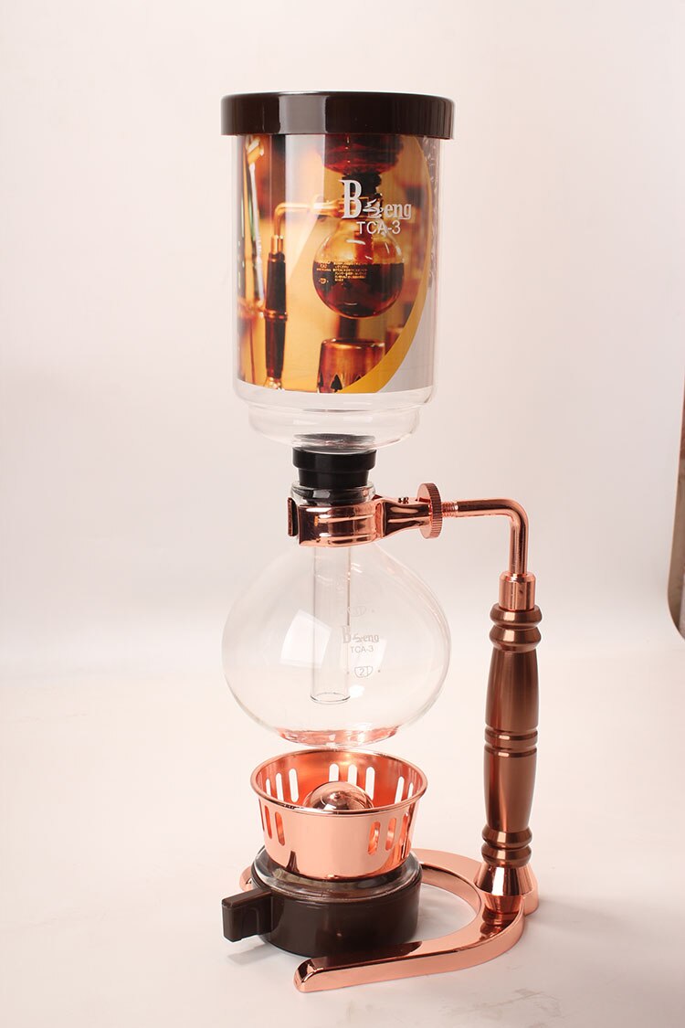 Nouvelle cafetière Syphon 3 tasses avec poignée or/or rose/cafetière Syphon/infuseur de thé de syphon au