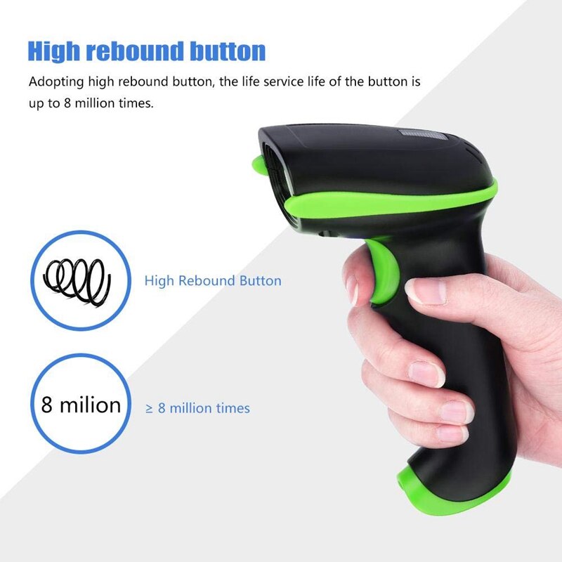 YHD-5100 Barcode Reader with 2.4G Wireless USB Cable, Compatible with IOS/Android/Windows Systems