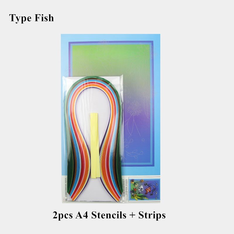 A4 Stencil Quilling Paper Art Paper Filigree Pattern Quilling Paper Template Origami Template Wall Art: Type Fish
