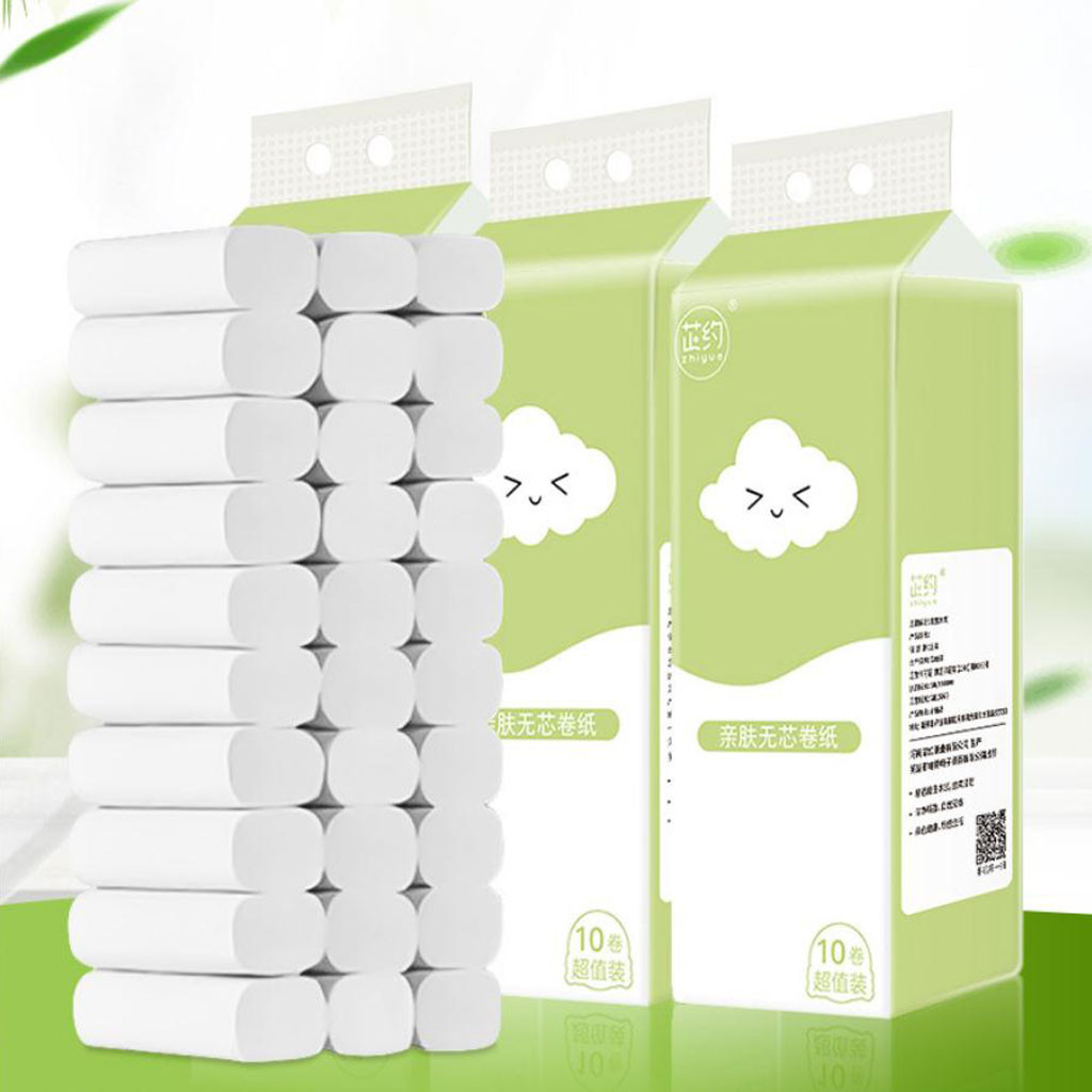 10 Rolls Van Een Set Duurzaam Toiletpapier Huishouden Papierrol Wc Houtpulp Coreless Tissue Papier Huishoudelijke Verhandelt