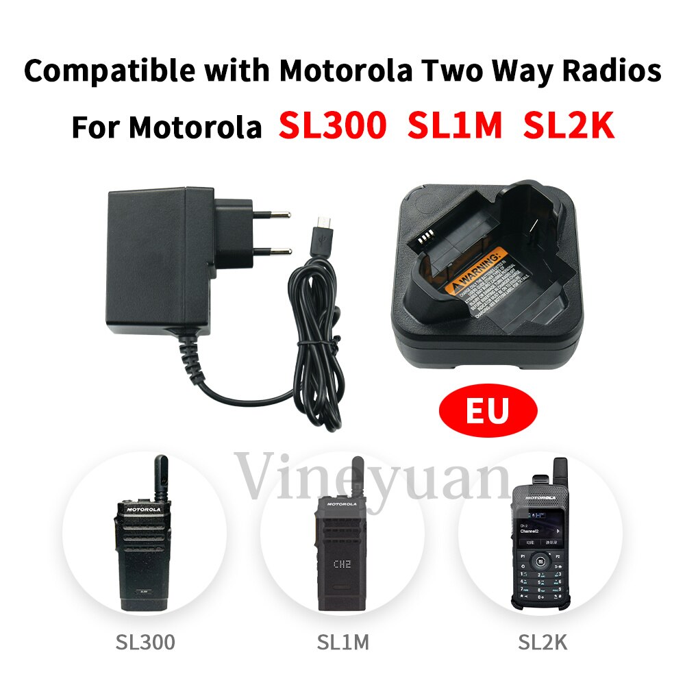 PMLN7110 Single-Unit Oplader Compatibel Voor Motorola SL300 TLK100 SL300e SL1M SL1600 Draagbare Radio 'S (PMNN4468A Batterij)