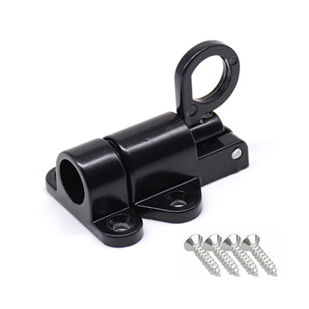 1pc Spring Door Bolt Lock Aluminum Alloy Automatic Self-closing Security Window Latch Gate Lock Bounce Mechanism Black White: Bronze