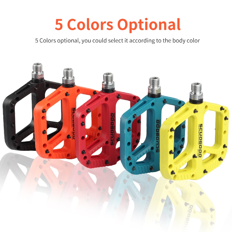 BIKEIN Pro bicicleta MTB bicicleta Pedal montaña pedales de bicicleta BMX plataforma de Nylon antideslizante pedales bicicleta plana grande Pedal partes
