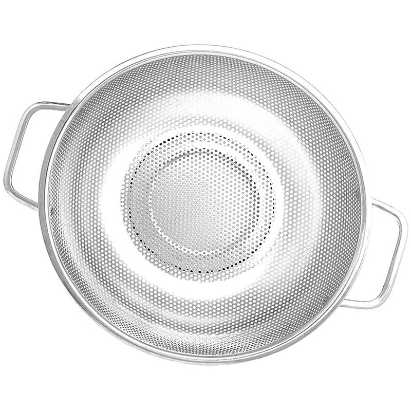 Sieb Aus Edelstahl, Micro-Perforierte Sieb mit Heavy Duty Griff und Große Basis, Sieb für Küche