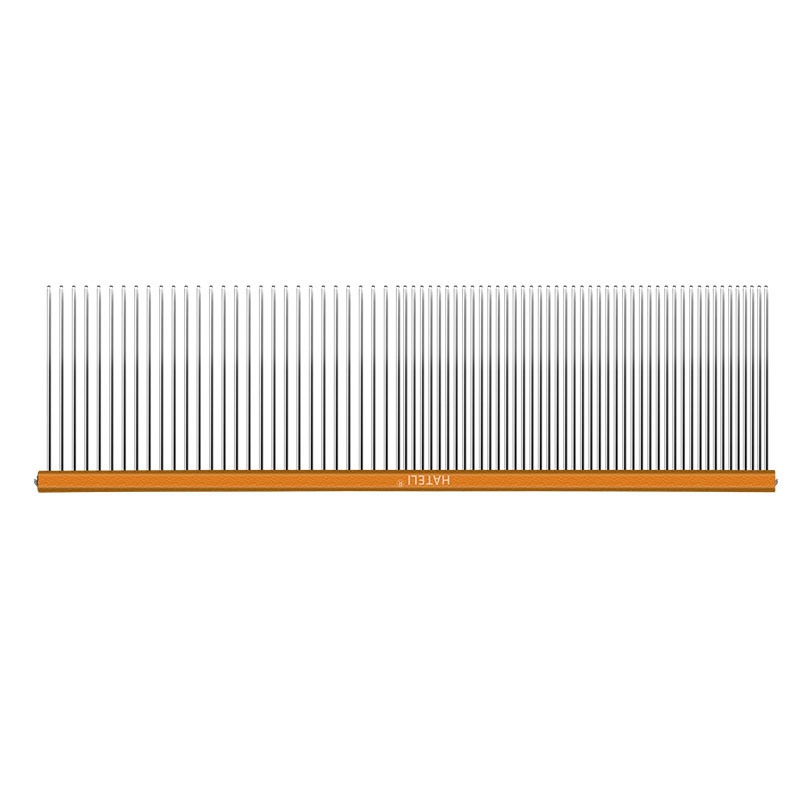 Pente de cabelo para animais de estimação, 16/19cm, para cachorro, gato, desembaraçador, corte de pele, despedida, escova, ferramenta de aliciamento para longo ​ Cabelo Encaracolado Pet: S / CINZA