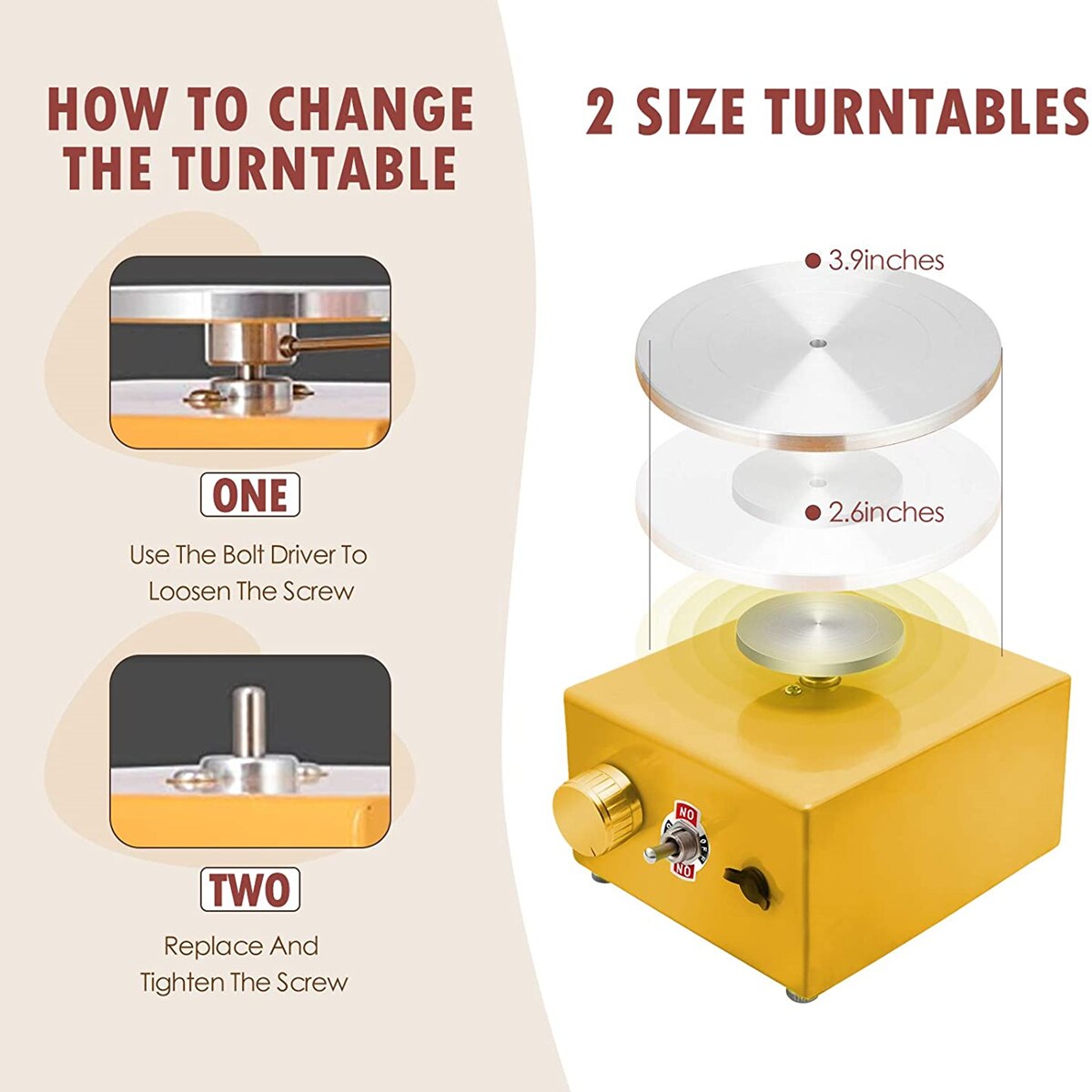 Electric Pottery Wheel Machine For Art Crafts Ceramics Clay Pottery Tools With Sculpting Kit MINI Rotary Plate Pottery Turntable