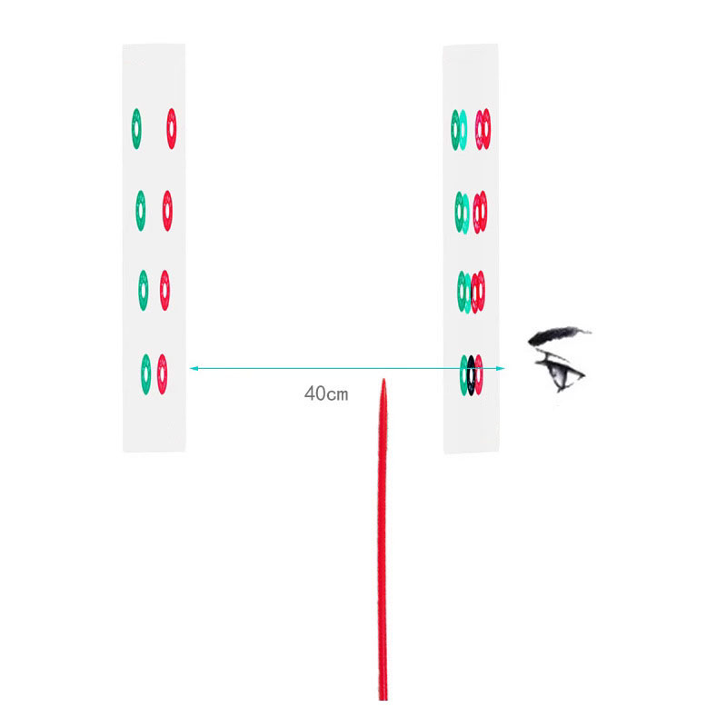 Binocular Autonomous Fusional Convergence Divergence Vision Training Card Myopia Amblyopia Red Green Lifeguard Collection Card
