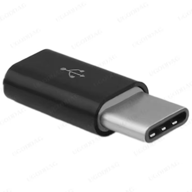 Conector Universal USB 3,1 tipo C a Micro USB convertidor macho a hembra Mini adaptador de datos USB-C portátil dispositivo tipo C Android: Negro / 0,2 m
