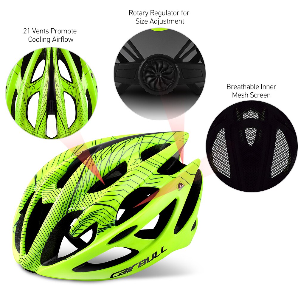 21 Vents Helmet Cycling Mtb Bike Bicycle Helmet Cycling Helmet Bicycle Mountain Bike Road Bike Bicycle Safety Protection Helmets