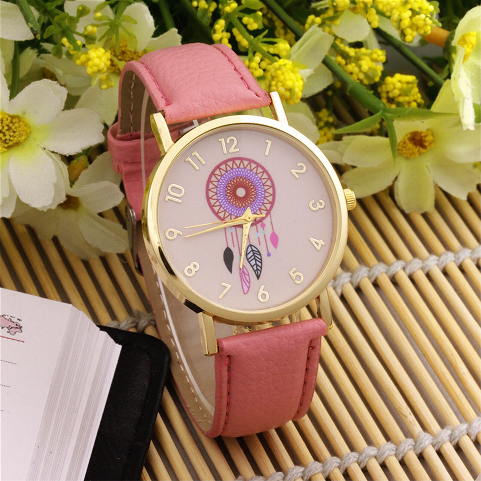 Vrouwen Horloge Mode Monternet Riem Horloge Mode Horloge Voor Dames Mujer Bayan Kol Saati Montre Feminino: Roze
