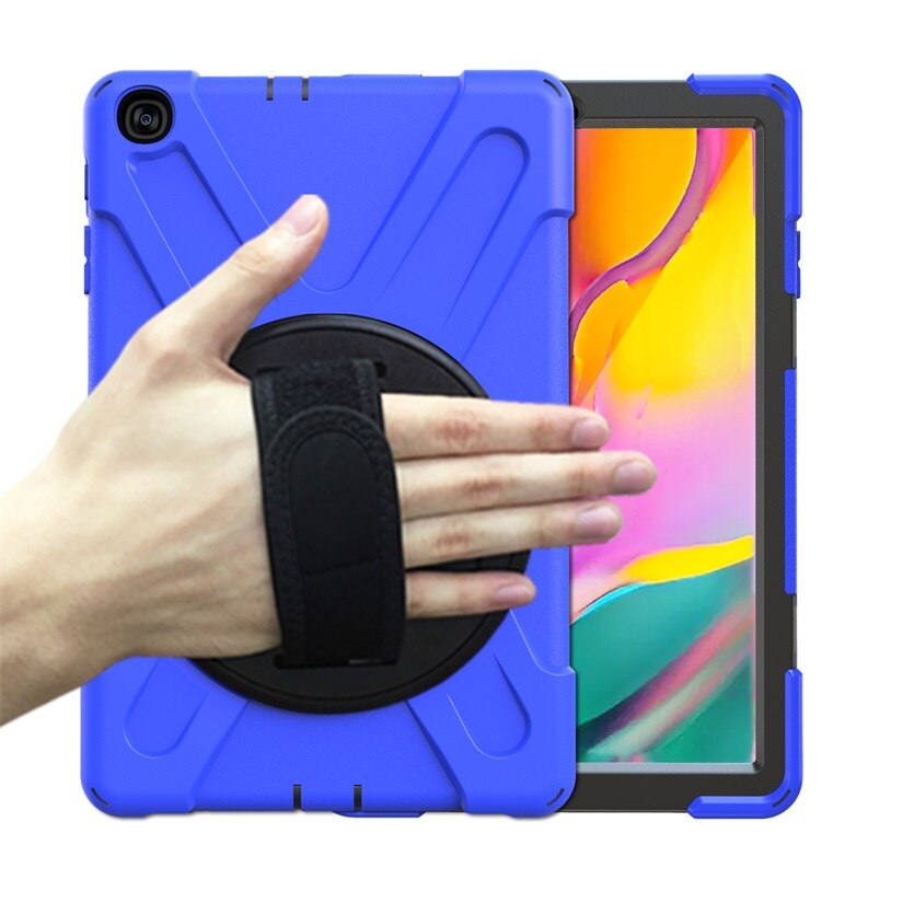 For Galaxy Tab A 10.1 Case, Shockproof High Impact Resistant Heavy Duty Armor Cover for Samsung Galaxy Tab A 10.1 T510 T515: Blue kickstand