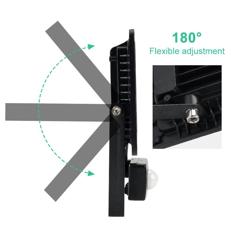 10w 20w 30w 50w 100w led projektør 220v 240v vandtæt pir bevægelsessensor projektør udendørs væglampe projektør projektør