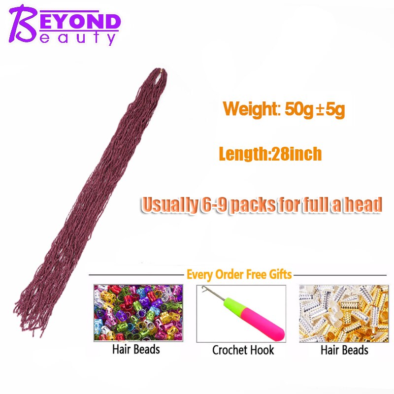 Box Braids Extensions Hair For Crochet Braids Synthetic Braiding Hair Micro Braid Crochet Hair Zizi Braids 50g / pack