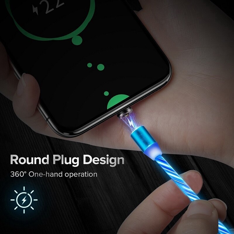Szybkiego ładowania bezprzewodowego magnetyczny światło płynące mikro rodzaj USB C kabel robić Honor 5X 6A 6X 7A 7X 7C 8A 9X X10 9 10 20 30 zawodowiec kabel robić telefonu