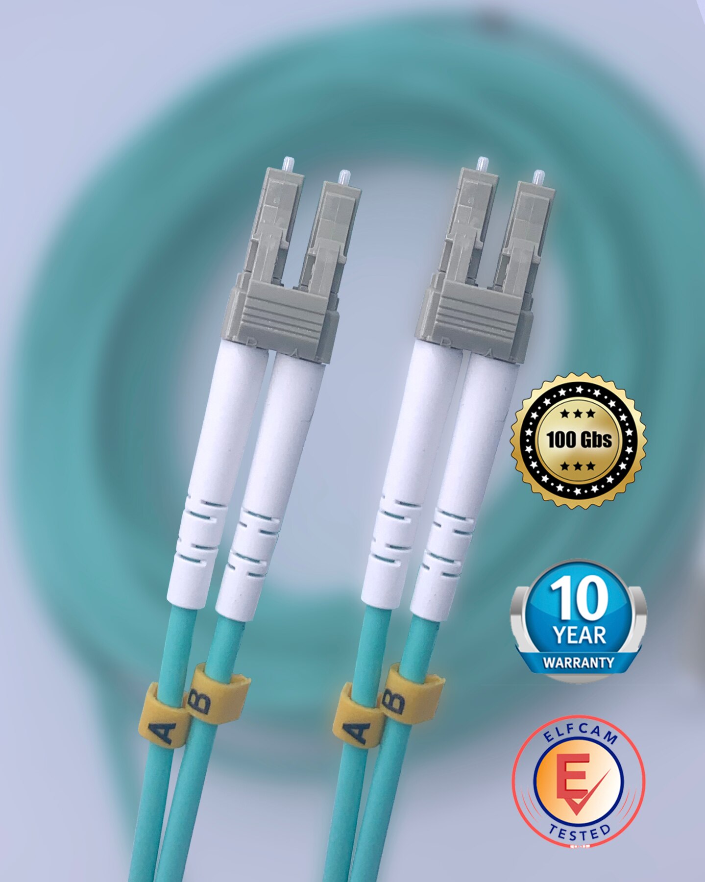 Elfcam®-Kabel światłowodowy LC/UPC aacute; LC/UPC, OM3 wielomodowy światłowód dupleks optique Jarretièodnośnie 50/125um LSZH (40M)