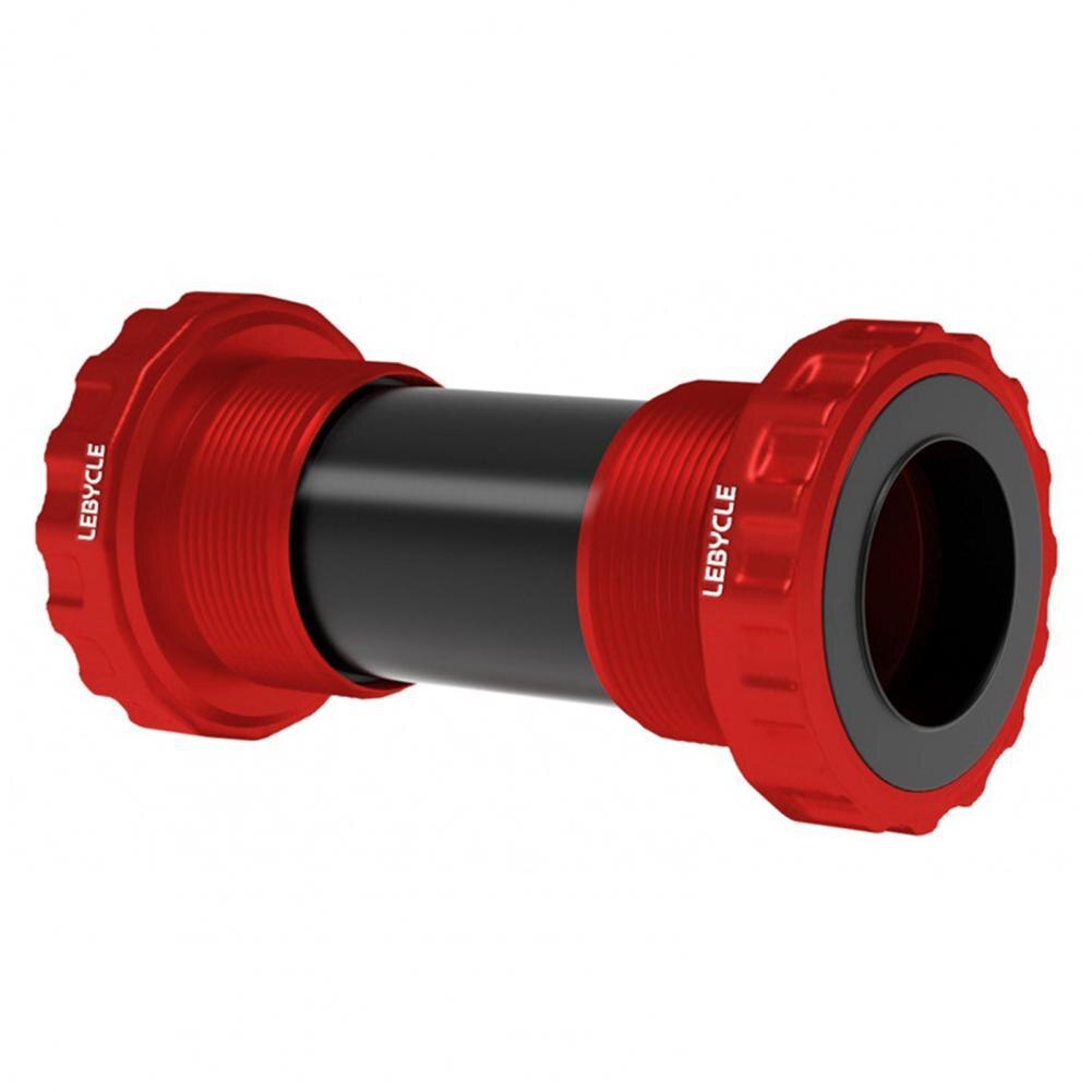 Hard Thread Bottom Bracket Accessories Bike Bottom Bracket CNC Process Dust-proof Reliable Bike Steel Bottom Bracket: Rood