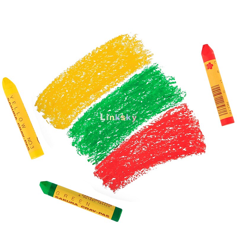 Japanese Traditional Crayons "SAKURA Cray-Pas, smooth crayons. Thick type 12,16,20,24 colors set.Safe and nontoxic,Art supplies