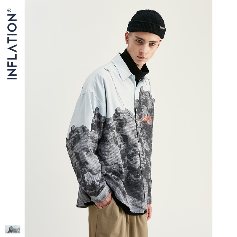 Inflatie Nieuwkomers Chinese Stijl Overhemd Mannen Modis Lange Mouwen Herfst Stijl Mannelijke Casual Shirts 92138W