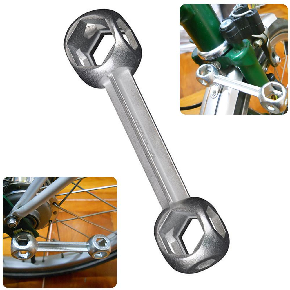 Cykel gadgetnøgle mini lomme multi reparationsværktøj multifunktionel nøglering sekskant scooter garage cykel skruenøgle