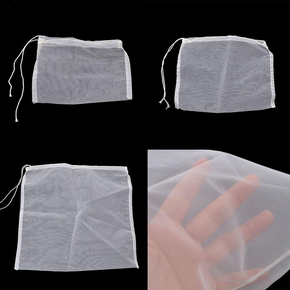 Nut Milk Bag 4 Sizes Reusable Food Strainer Multiple Usage, Cold Brew Coffee Filter, Strong Nylon Mesh, Cheesecloth Juice Filter