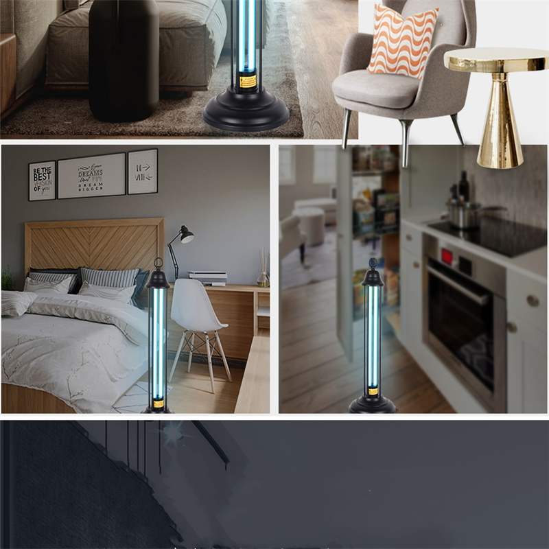 220V 38W Portable Home UV Germicidal Lamp UV Disinfection Lamp Disinfection Mite Sterilizing UV Lamp with Remote Controll